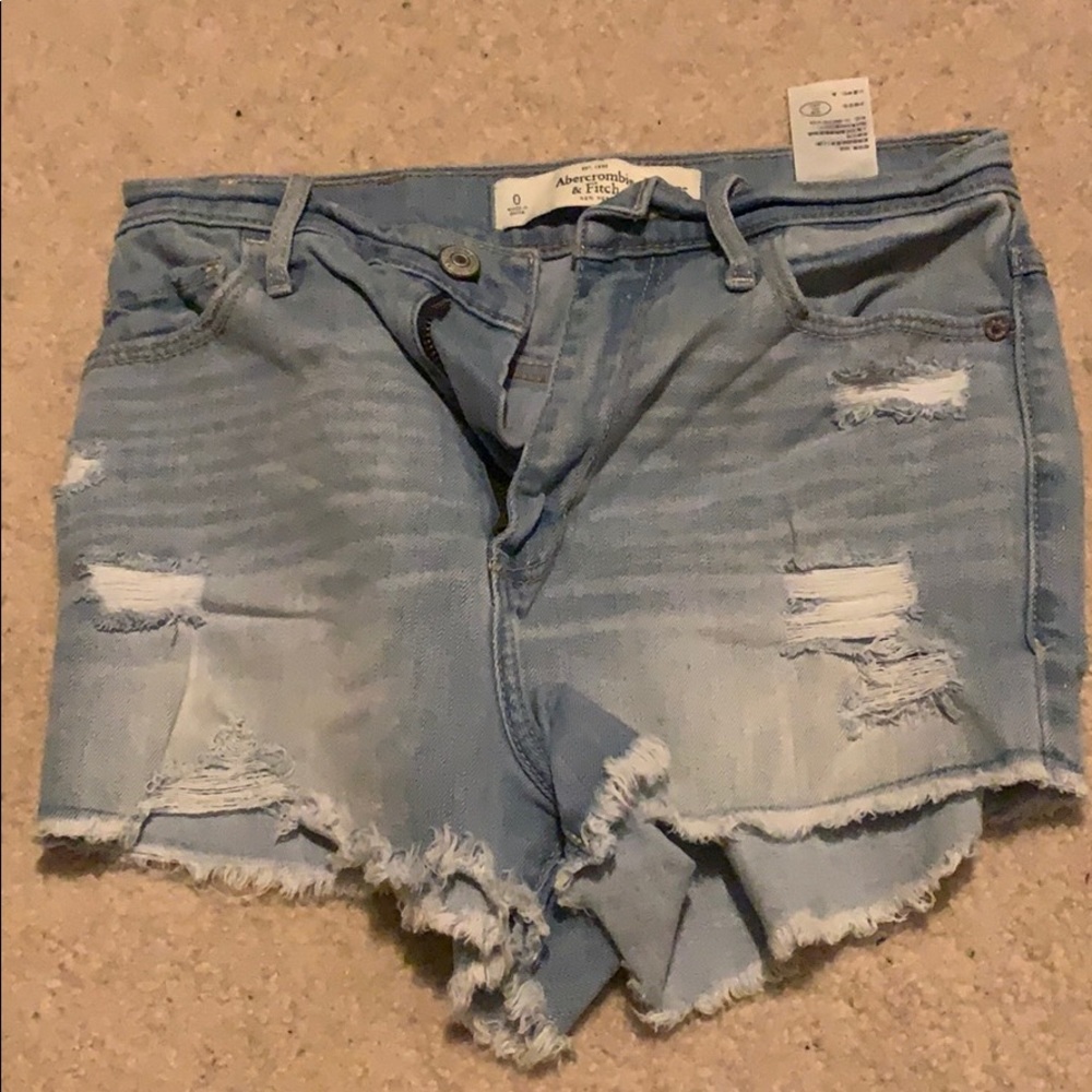 Denim light wash shorts